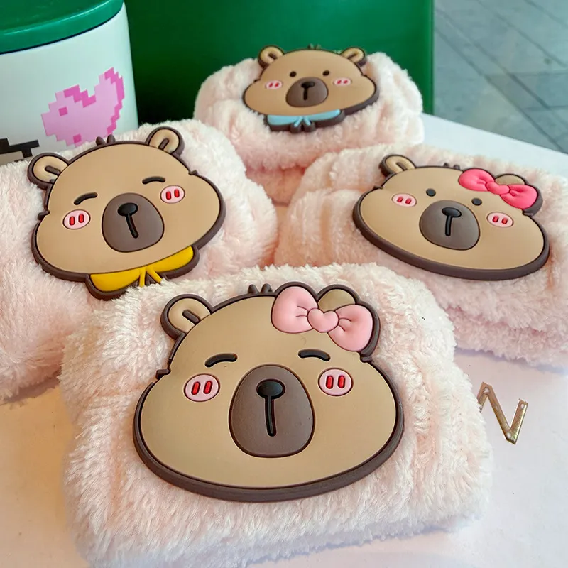 Cute Cartoon Capybara Wristband for Face Washing – Creative Waterproof Hand Towel Band, Funny Kawaii Animal Shower Wrist Wrap, Absorbent Wrist Towel for Kids and Adults